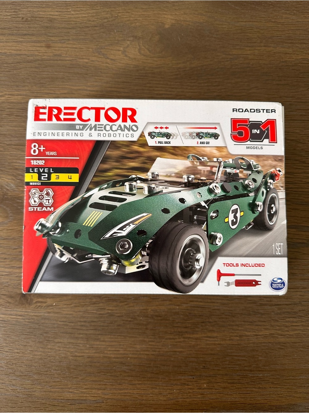 NEW SEALED Erector Meccano Roadster 5-in-1 STEM Set 18202